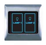 T2000 Metal Touch & Remote Light Switch 2 Gang